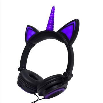 Super bass stereo led kids cute girls headphone