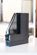 Double Glass Aluminum Flush Door with Screen Integrated