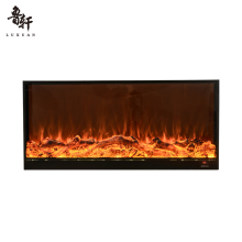 Modern Hotel Decorative Remote Control Timer LED Electric Wall Mount Fireplace with Base