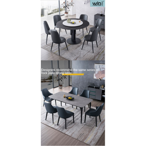 Round Marble Simple Dining Table Set