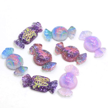 Wholesale Sweet Candy Resin Beads Simulation Food DIY Home Craft Charms for Hair Clip Making Dollhouse Toys