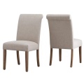Cadeiras de jantar em tecido de madeira maciça para restaurantes