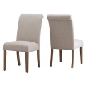 Restaurant Solid Wood Cane Wire Fabric Dining Chairs