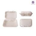 600ml Greaseproof Microwavable Bagasse Biodegradable Sandwich Togo Container Take Away Food Packaging Paper Bento Lunch Box