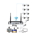 Sistema de seguridad para cámara inalámbrica de 1080p 8ch al aire libre