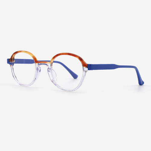 Fahsion Round Laminated Acetate Unisex Optical Frames 23A3049