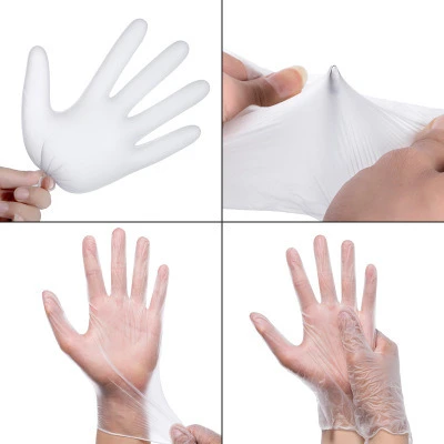 Factory Direct Wholesale Custom Food Grade Household Cleaning Safety Gloves Disposable Transparent PVC Hand Gloves