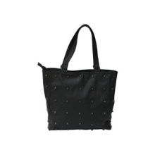 Leather handbag ,black color and grey color ,AZO free ,SGS certification