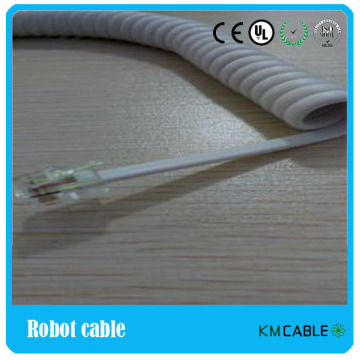 telephone handset coil wires, RJ9 spiral cable with high quality