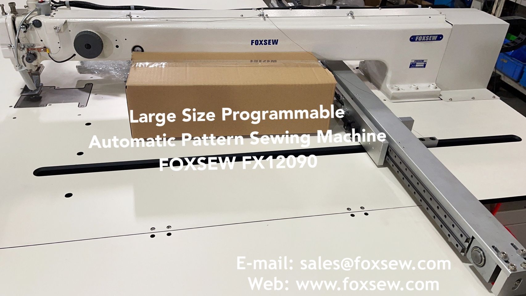 Large Size Programmable Automatic Pattern Sewing Machine for Sofa Furniture and Upholstery on Leather and Fabrics FOXSEW FX12090 -1