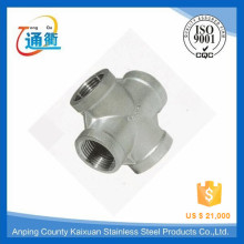casting stainless steel bsp threaded cross pipe fitting