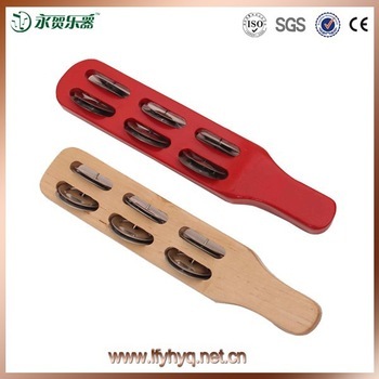 Wooden percussion sound maker stick toy, metal wooden stick toy