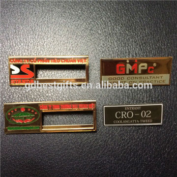 Custom metal name badges pin clip holder