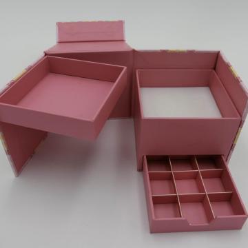 boîte de rangement en papier décoratif avec couvercle