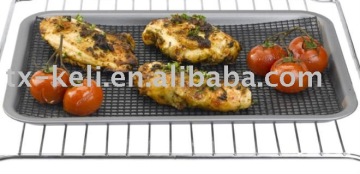 Reusable non-stick baking mesh sheet;bbq grill mesh sheet