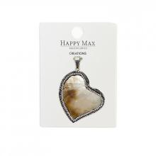 Craft heart shell pendants with crystal jewelry making