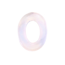 Opalite Twist 18x23mm QQ Circle & Hollow Oval Pendant Beads