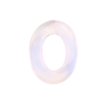 Opalite Twist 18x23mm QQ Circle & Hollow Oval Pendant Beads