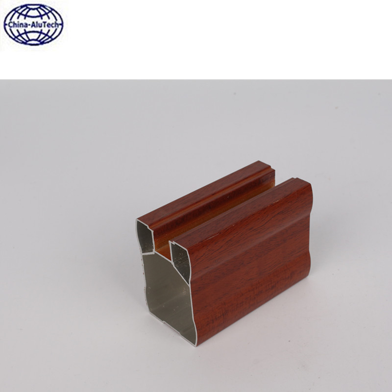 wood grain aluminium extrusion profile to make doors and windows