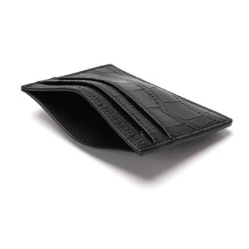 Pendatang baru YSURE Black Glossy Crocodile Card Holder