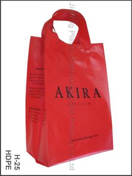 Shopping Bag with soft-loop plastic handles