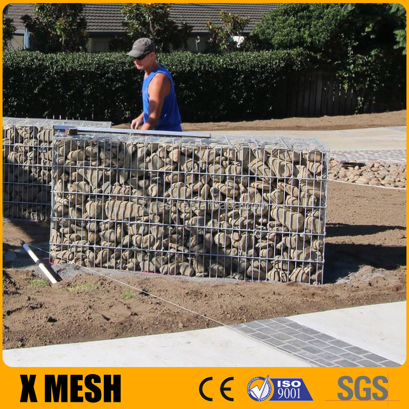 ASTM A975 standard hot galvanized gabion stone wall with CE certificate for garden