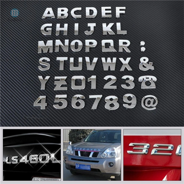 Customized 3D Car Badge Sticker Decal Custom Emblems Chromed ABS Badges for Car