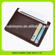 Alibaba Wholesale Slim Real Leather Card Holder With Metal Money Clip 15021
