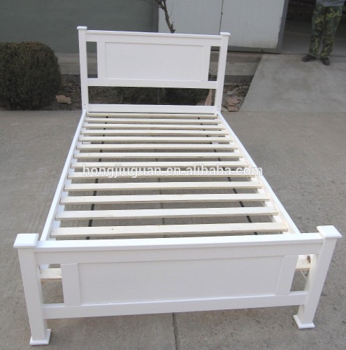 Solid pine wood double queen size bed