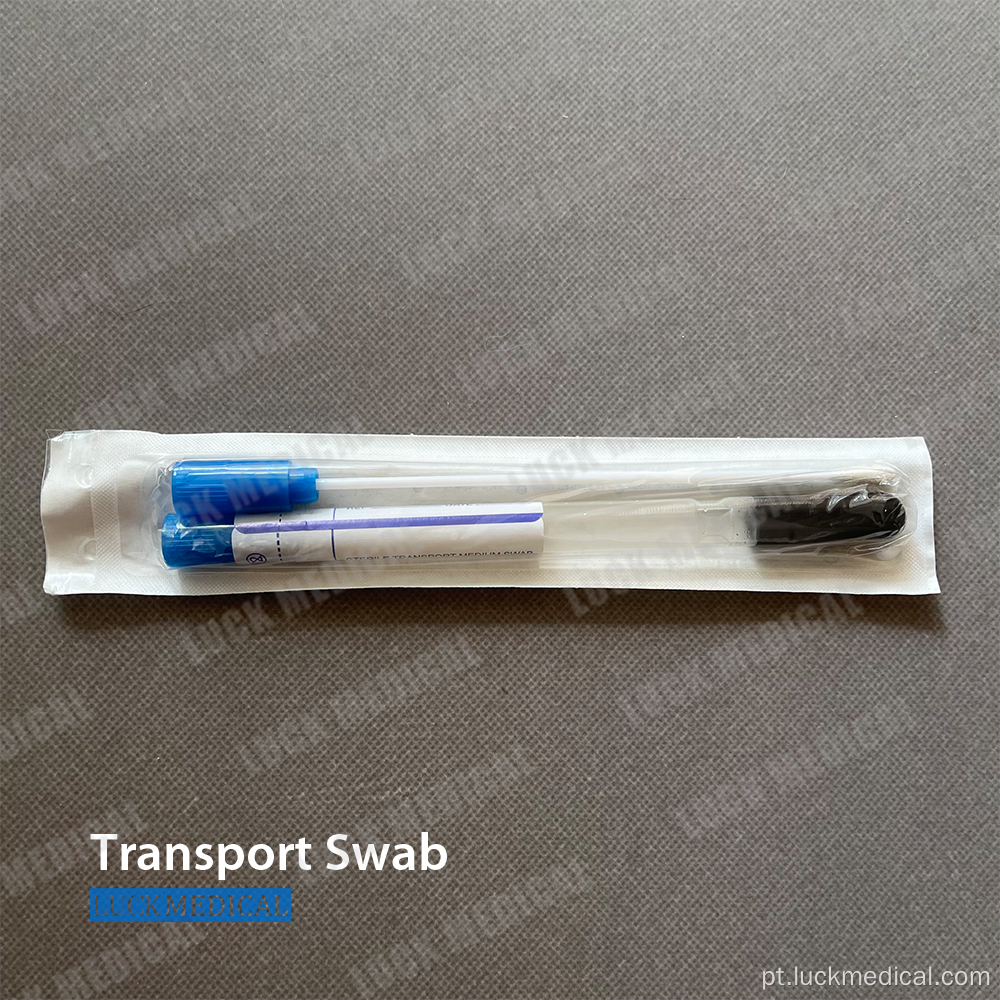 Swab amies/Stuart em gel de transporte com carvão