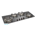 Glen 4 Burners Black Glass Hob