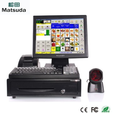 DDR-3G 15' computer all in one with reciept printer /cash box and scanner