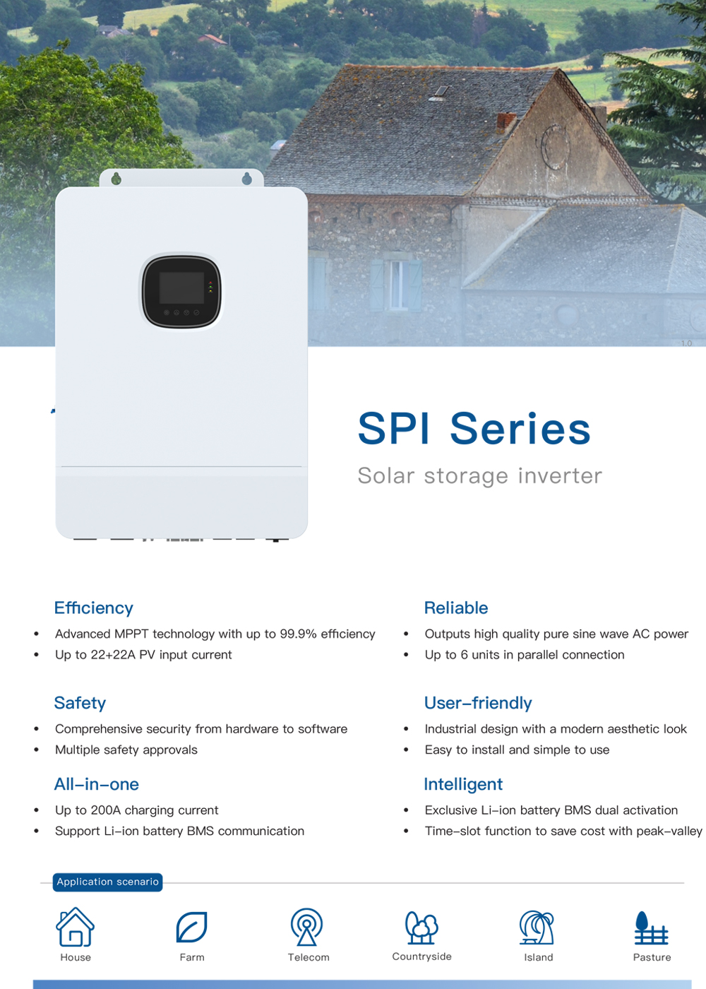 8kw 10kw Hybrid Inverter 48v Split Phase 120v/240v Solar Inverter, High ...