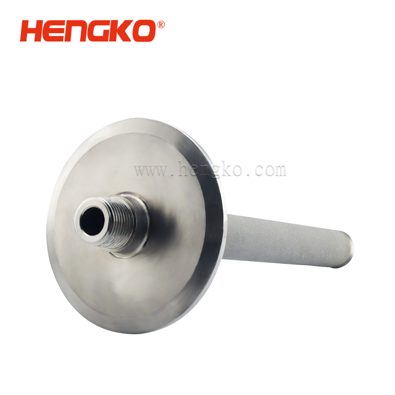 sintered powder 2um stainless Steel 1.5 " Tri Clamp Fitting Diffusion Stone with 1/4" NPT female thread