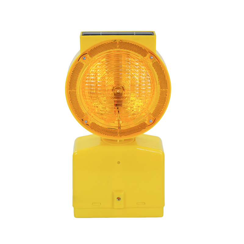 road construction solar traffic barricade warning lights