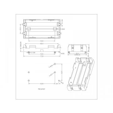 Double support de batterie pour 18650 Solder Tail