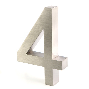 3D Design Vertical Stainless Steel House Number Plaques