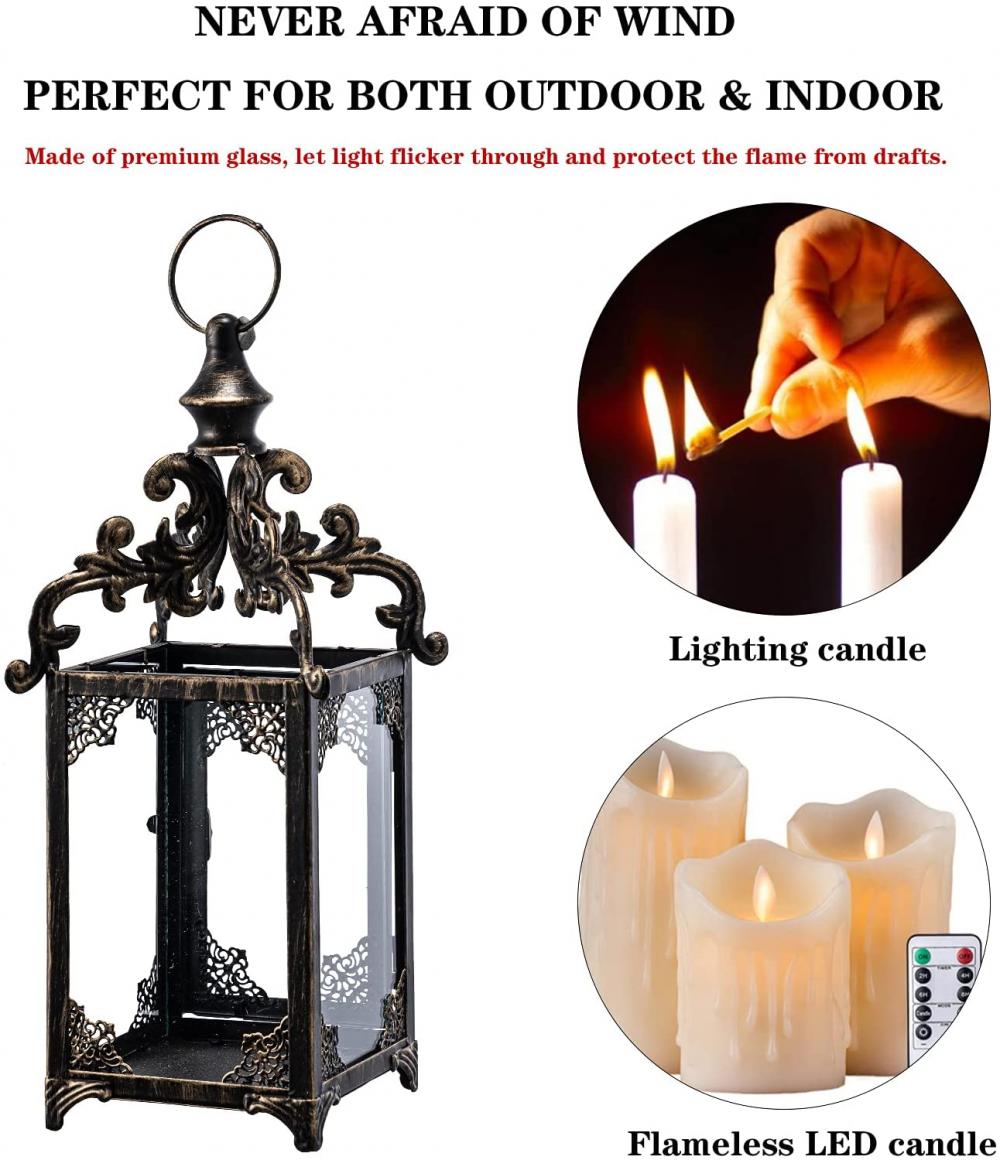 Patio Rustic Home Decor Candle Lantern