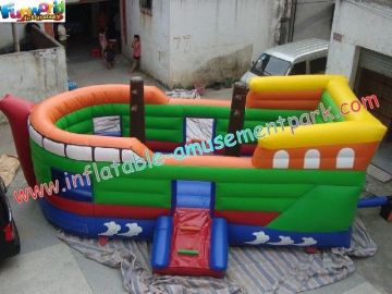 Kids Outdoor Commercial Bouncy Castles Pirate Inflatable Moonwalk House 6l X 3w X 2.5h