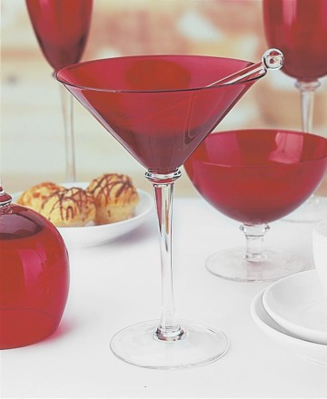 Red color glasswares  by hand made