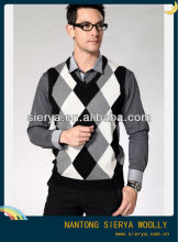 men's argyle vest sleeveless