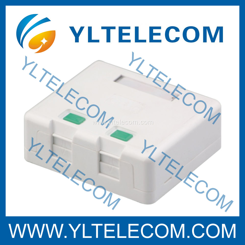 Empty Surface Mount Box Dual Port RJ45