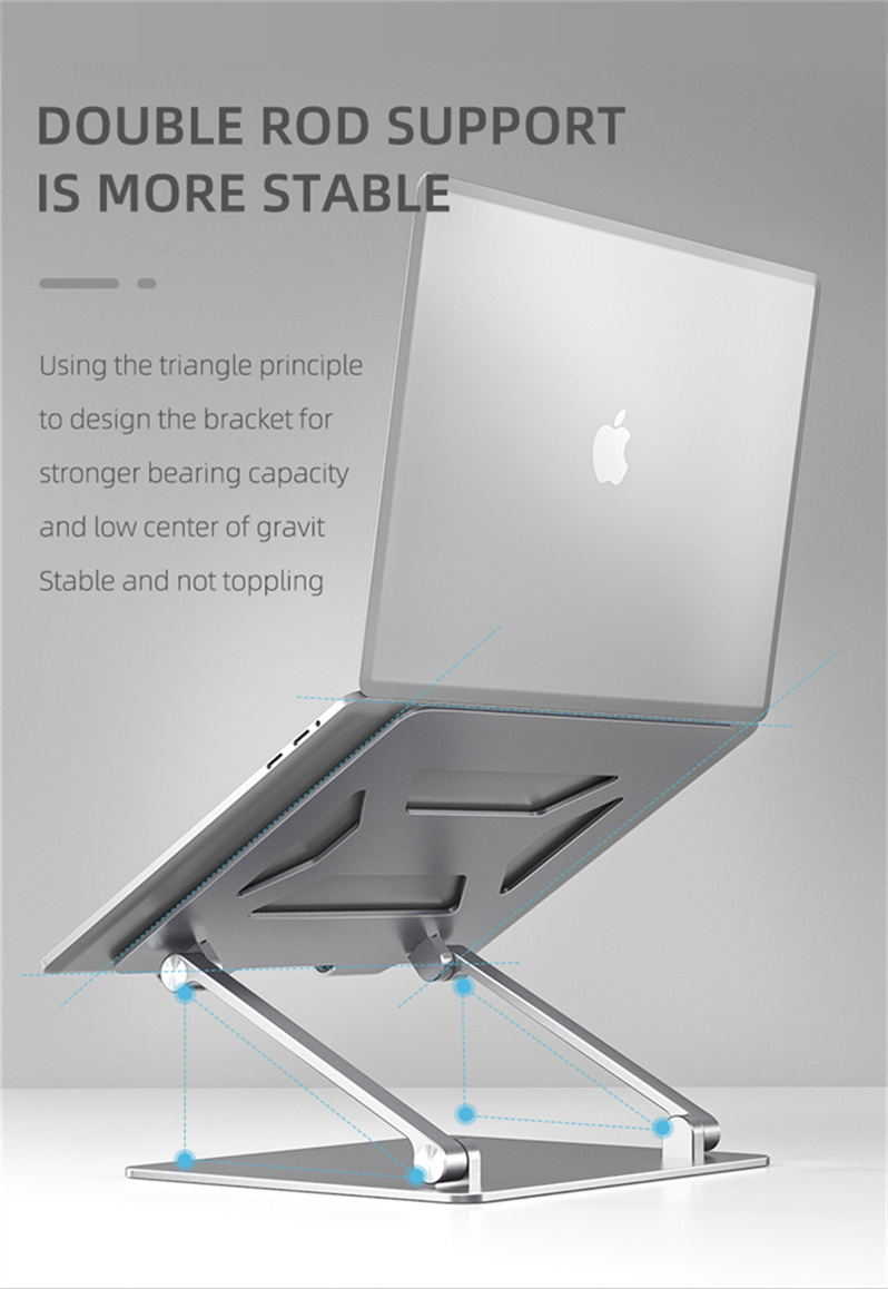 Aluminum Laptop Stand, Ergonomic Adjustable