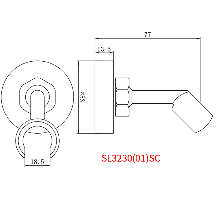 Best selling shower holder Brass wall bracket bathroom accessories