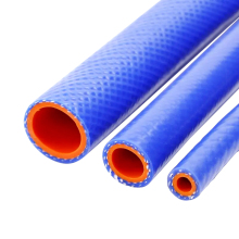 Smooth rubber hose double layer wire braided hose