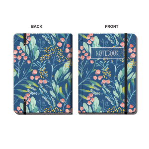 Custom plant leaf cover strap hardcover notebook