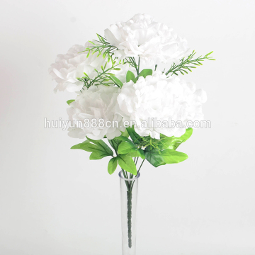 Hot Sale High Quality Plastic Penoy Artifical Flower White Round Wedding Bouquet