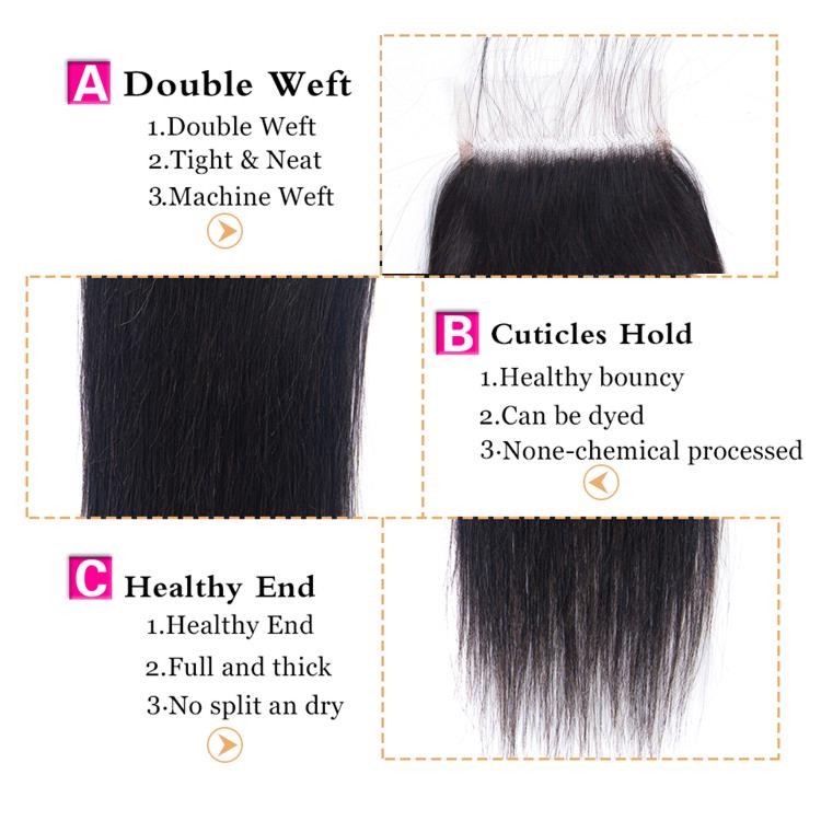 HD Lace High Definition Swiss Lace Closure Pre Plucked Straight Lace Closure With Baby Hair