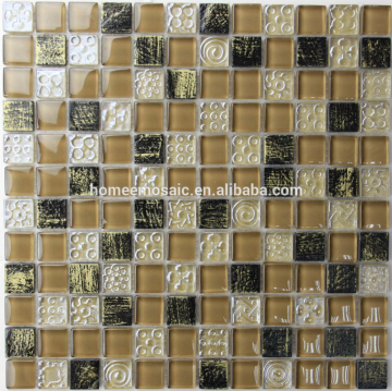 cube 3d mosaic tile glass mix stone mosaic tiles for livingroom