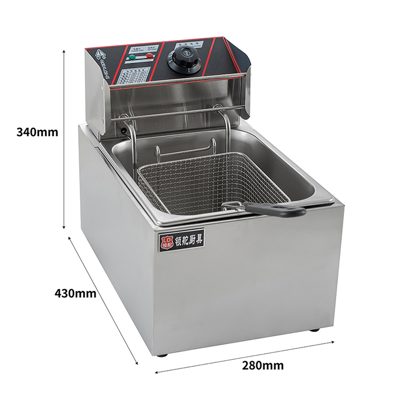 8l Single Basket Electric Fryer Size